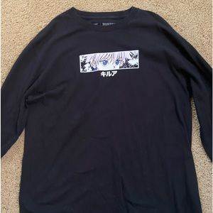 Hypland X Hunter X Hunter Killua black long sleeve tee. Size L